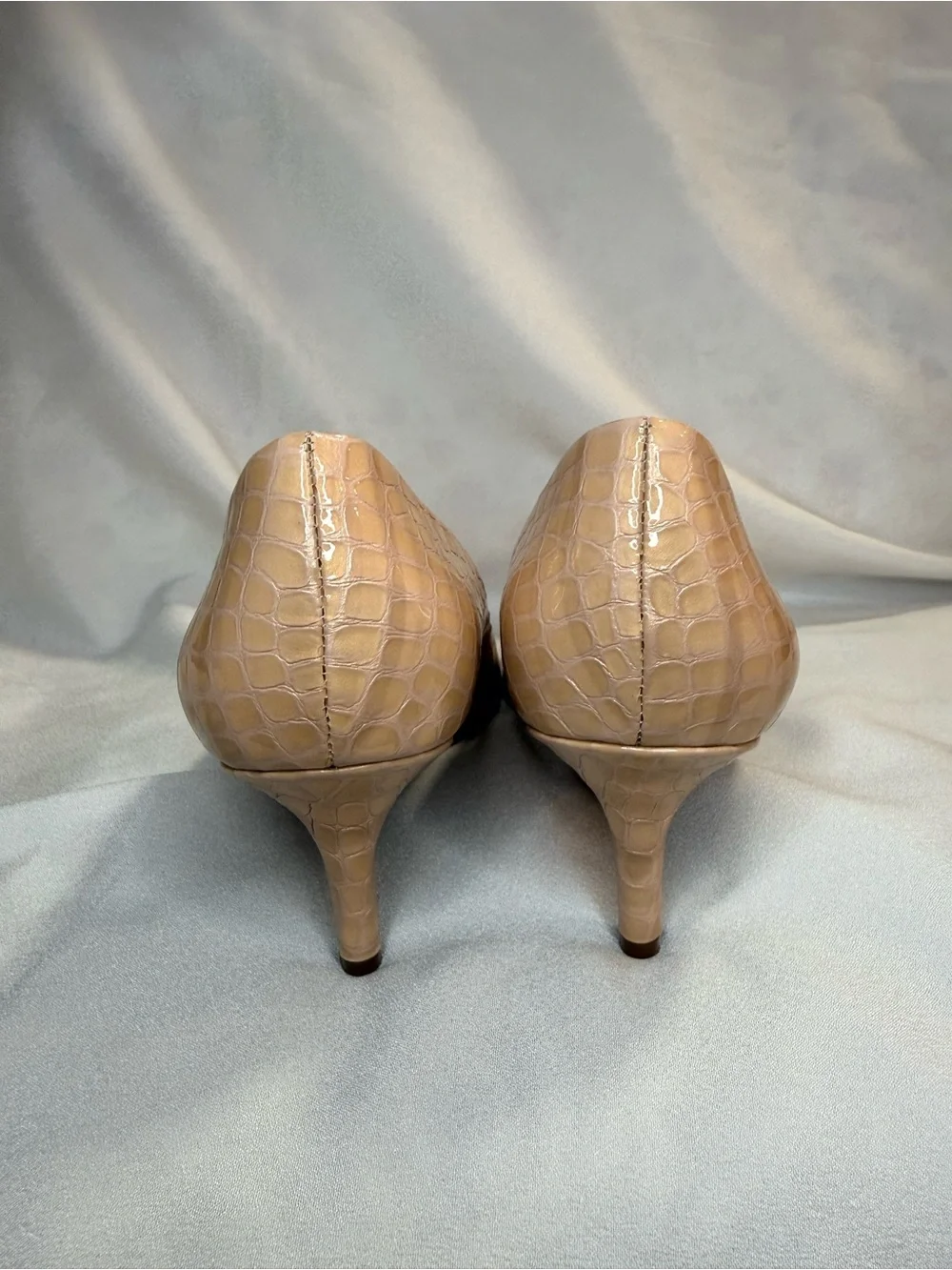 Naturalizer Everly Beige Croc Patent Leather Pumps Size 8.5